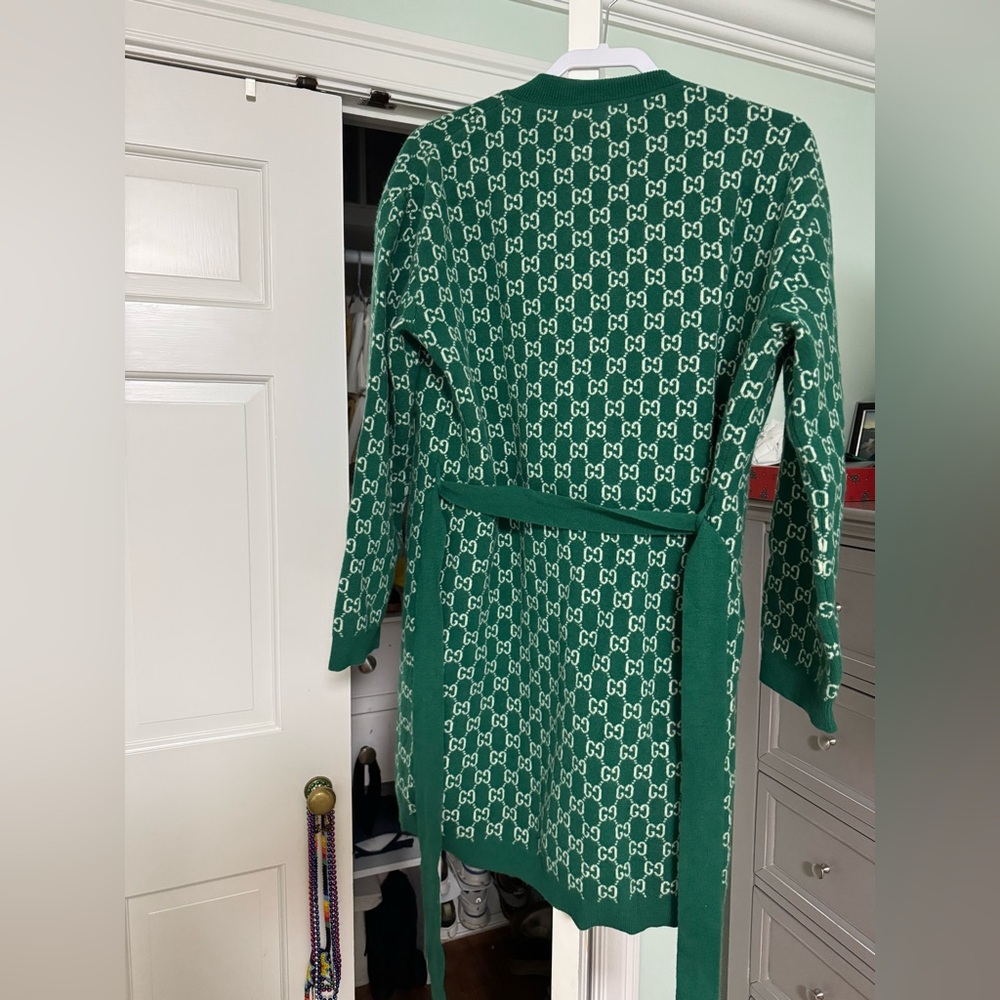 Gucci Belted Wool-jacquard Cardigan - Women - S